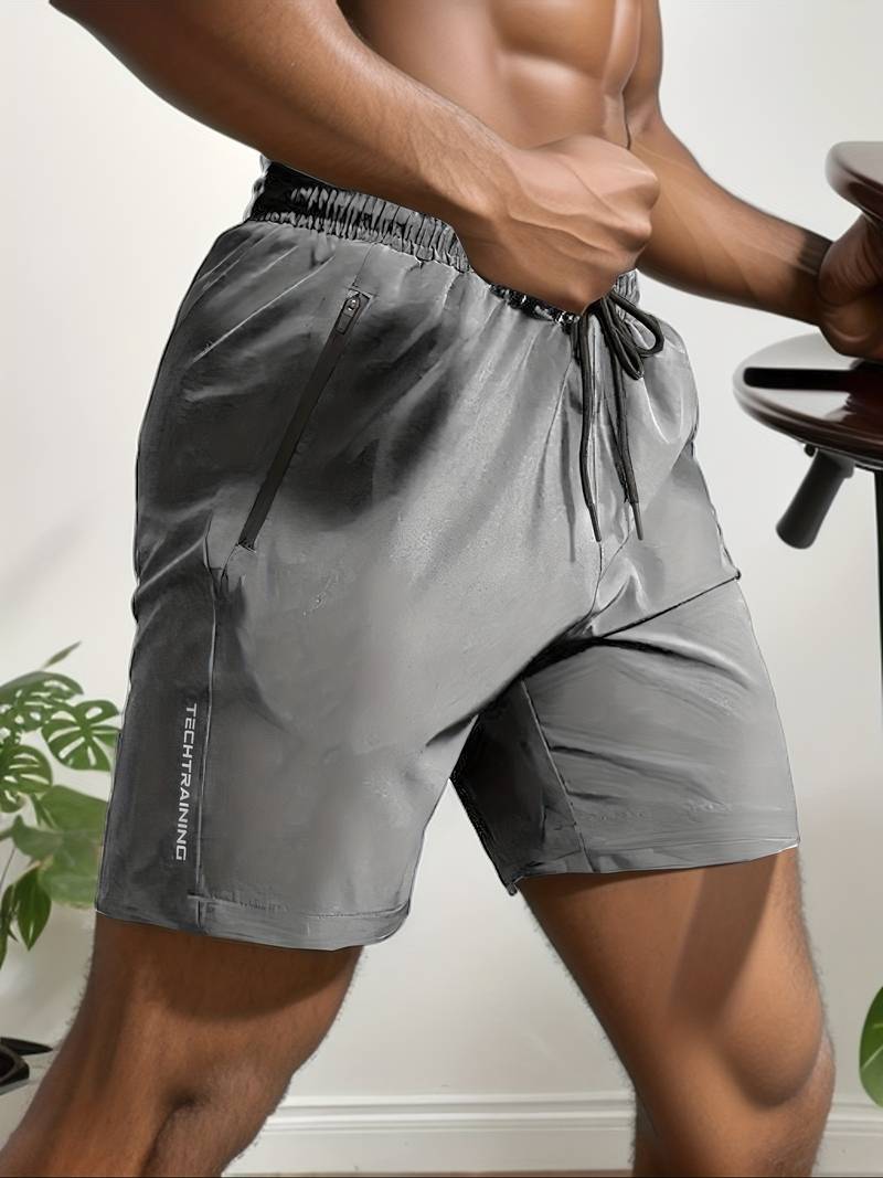 Shorts Actifs à Séchage Rapide pour Homme – Confortables et Légers pour l’Entraînement - Gris