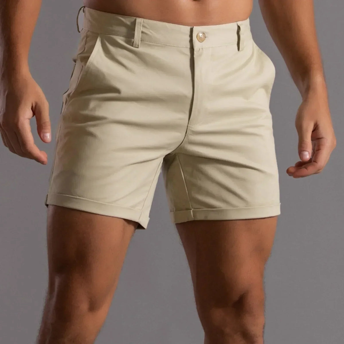 Shorts Chino pour Hommes – Élégants et Confortables - Kaki