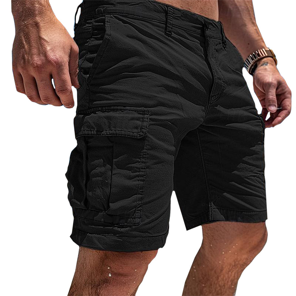 Shorts tactiques décontractés pratiques pour homme – résistants, légers, respirants, multi-poches - Noir