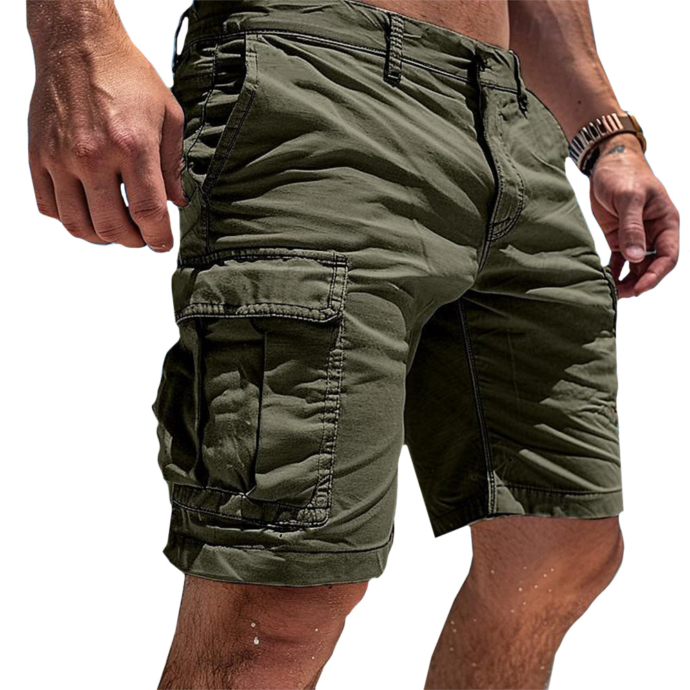 Shorts tactiques décontractés pratiques pour homme – résistants, légers, respirants, multi-poches - Vert armée
