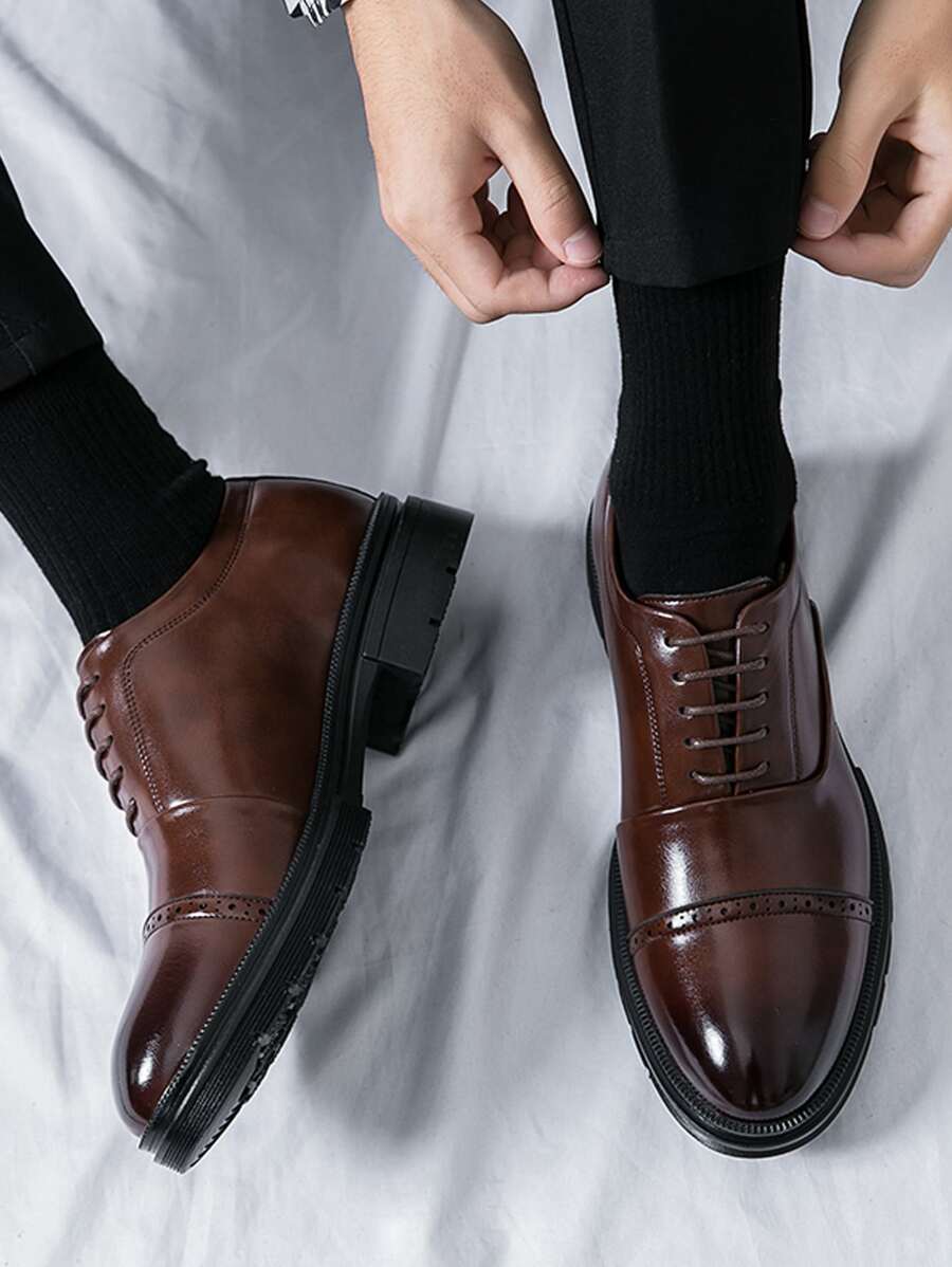 Souliers homme à lacets bout rapporté - image 3