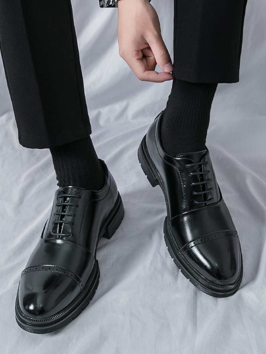 Souliers homme à lacets bout rapporté - image 4