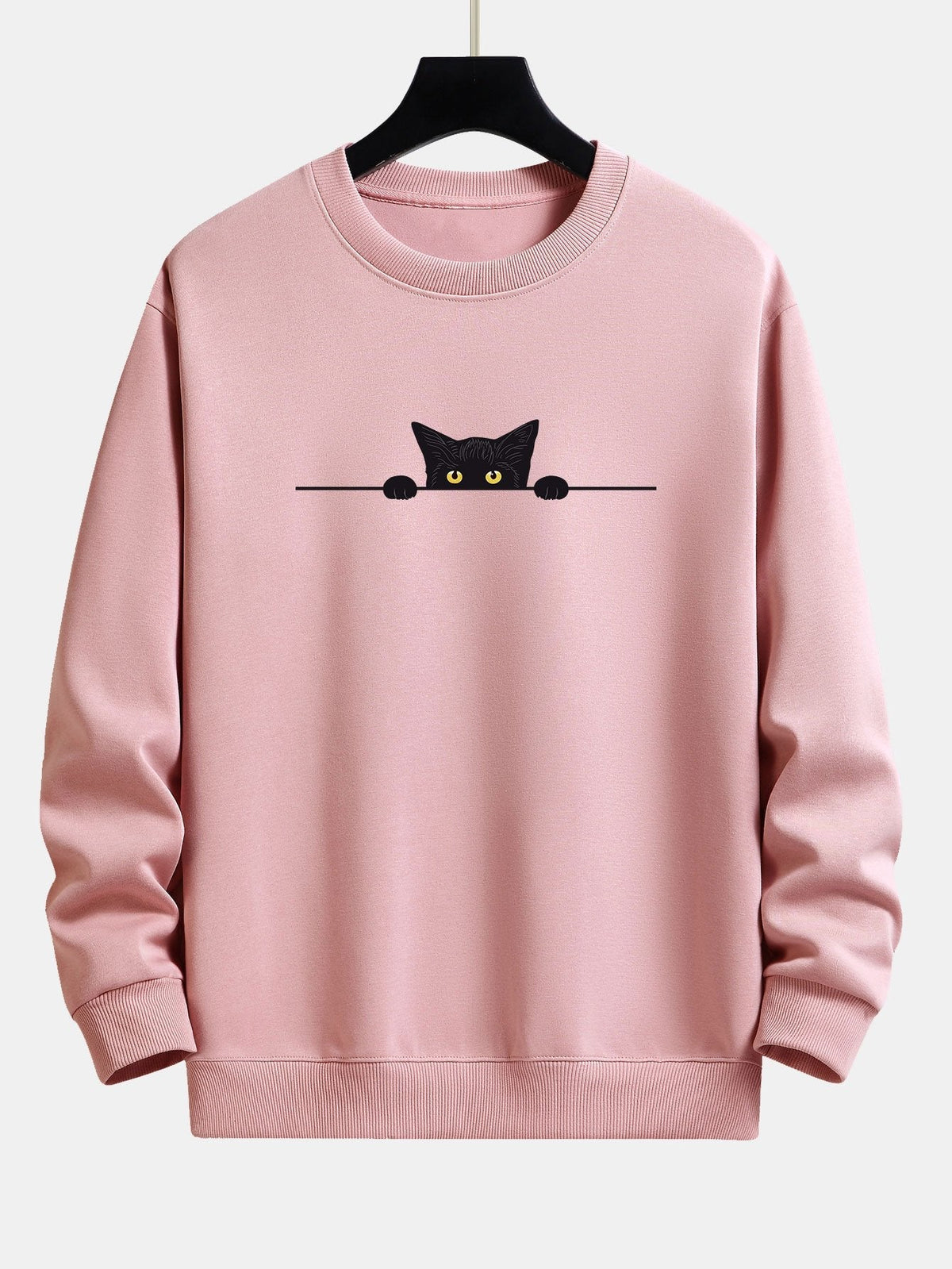 Sweat homme imprimé col rond - Rose