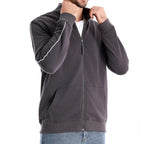 Sweatshirt Décontracté et Chaud pour Hommes – Veste à Col Montant avec Fermeture Éclair et Poches - image 1