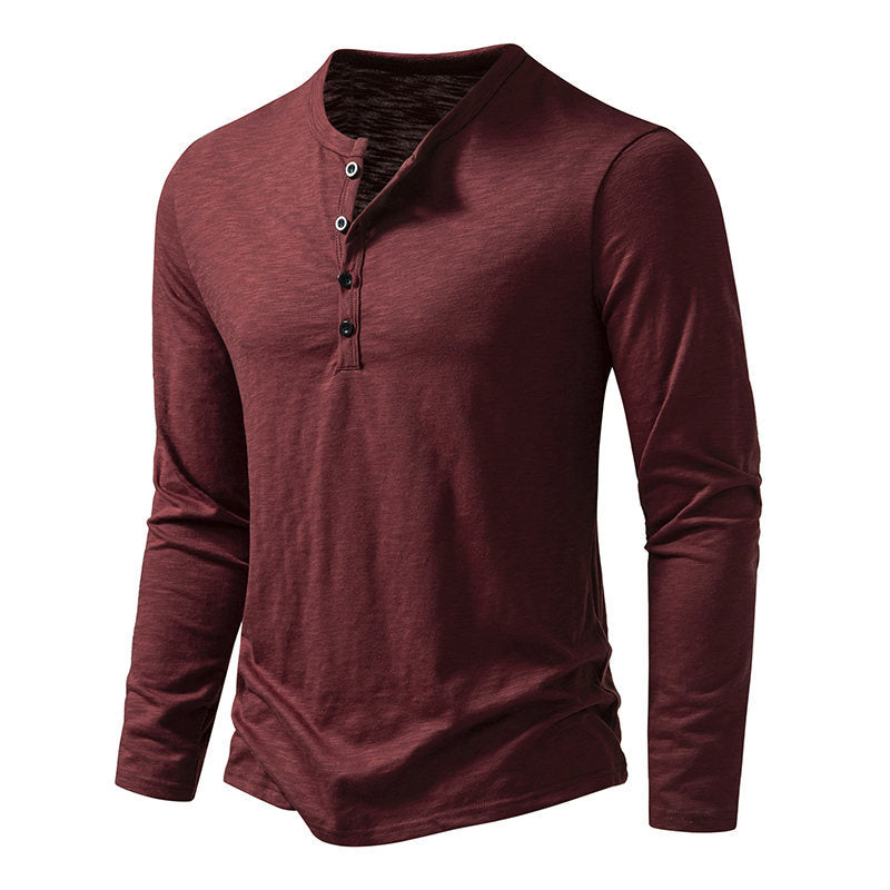 T-shirt Henley Décontracté à Manches Longues Homme – Style Boutonné Moderne - image 3