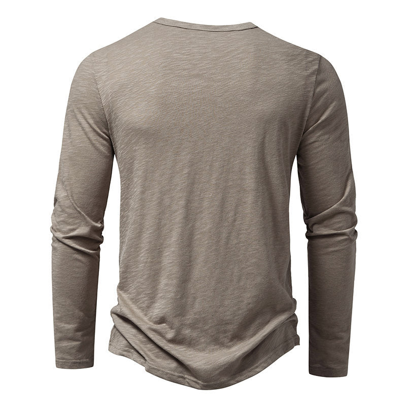 T-shirt Henley Décontracté à Manches Longues Homme – Style Boutonné Moderne - image 5