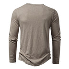 T-shirt Henley Décontracté à Manches Longues Homme – Style Boutonné Moderne - image 5