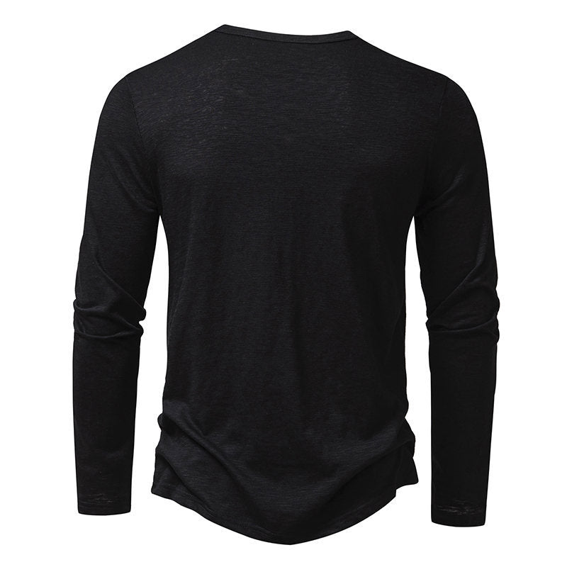T-shirt Henley Décontracté à Manches Longues Homme – Style Boutonné Moderne - image 7
