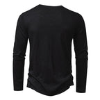 T-shirt Henley Décontracté à Manches Longues Homme – Style Boutonné Moderne - image 7
