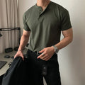 T-shirt homme boutonné - Vert