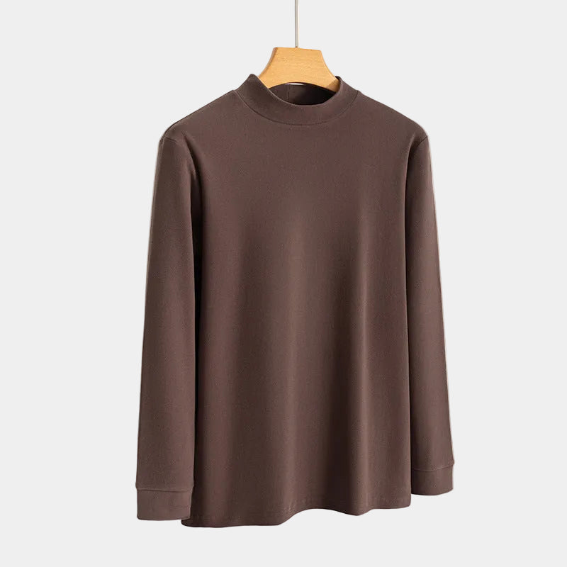 T-shirt homme col montant - Marron