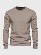 T-Shirt Homme Manches Longues en Coton – Col Rond Décontracté - image 1