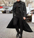 Trench coat décontracté et tendance pour hommes - Noir