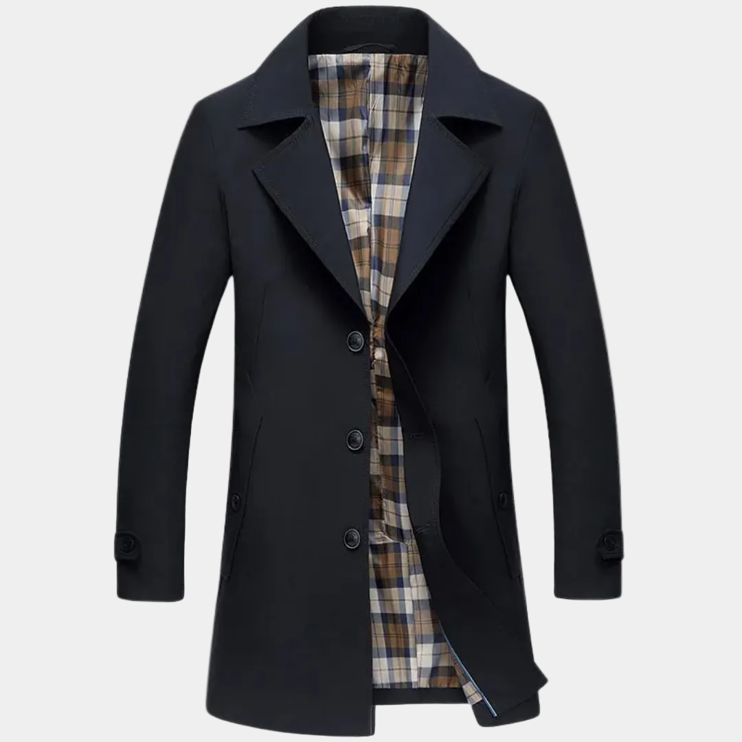 Trench homme boutonné - Noir