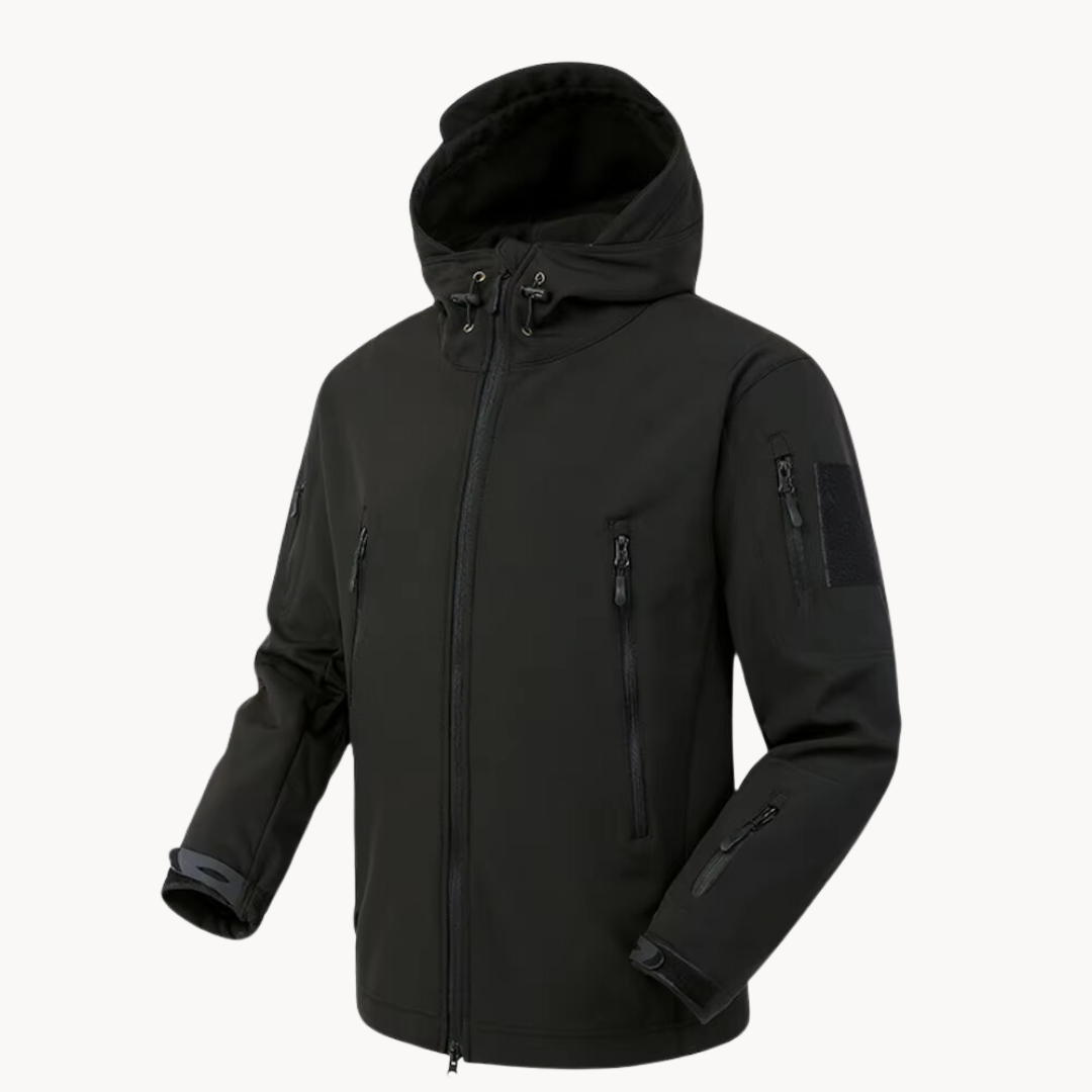 Veste à Capuche Étanche Ultralégère pour Homme –  Fermeture éclair Vêtements d'extérieur - Noir