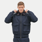 Veste bombardier bleu marine - image 1