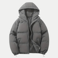 Veste bombardier classique d'hiver pour hommes avec capuche - Gris foncé