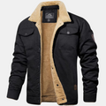 Veste bombardier classique vintage pour homme - Noir