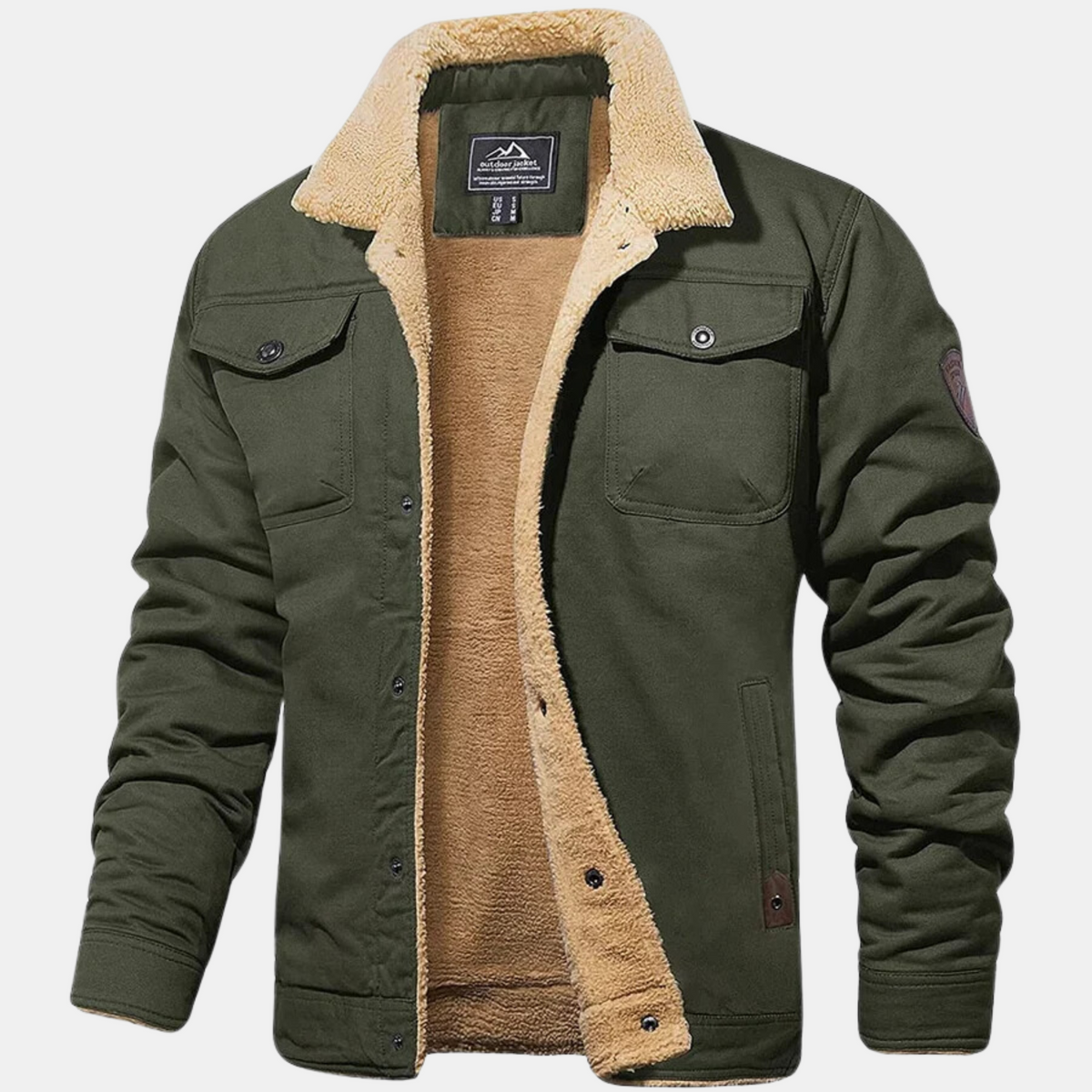Veste bombardier classique vintage pour homme - Vert