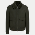 Veste bombardier d'hiver chaude pour hommes, vert militaire - image 2