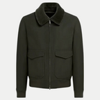 Veste bombardier d'hiver chaude pour hommes, vert militaire - image 2