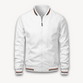 Veste Bomber Légère Décontractée Homme – Col Montant Stylé - Blanc