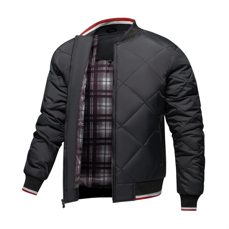 Veste Bomber Matelassée Géométrique pour Homme – Confort Élégant d’Extérieur - image 12
