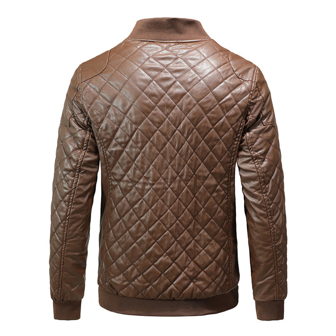 Veste Bomber Matelassée pour Homme en Similicuir – Outerwear Chaud et Stylé - image 3