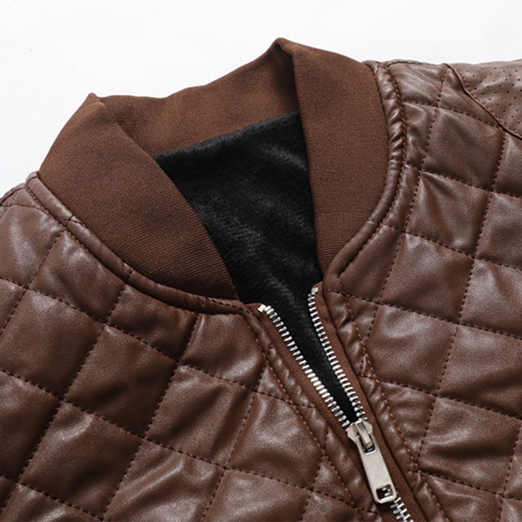 Veste Bomber Matelassée pour Homme en Similicuir – Outerwear Chaud et Stylé - image 5