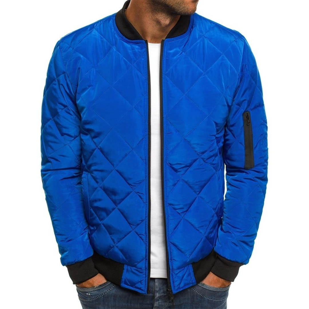 Veste Bomber Zippée Élégante pour Homme – Vêtement Léger et Confortable - Bleu clair