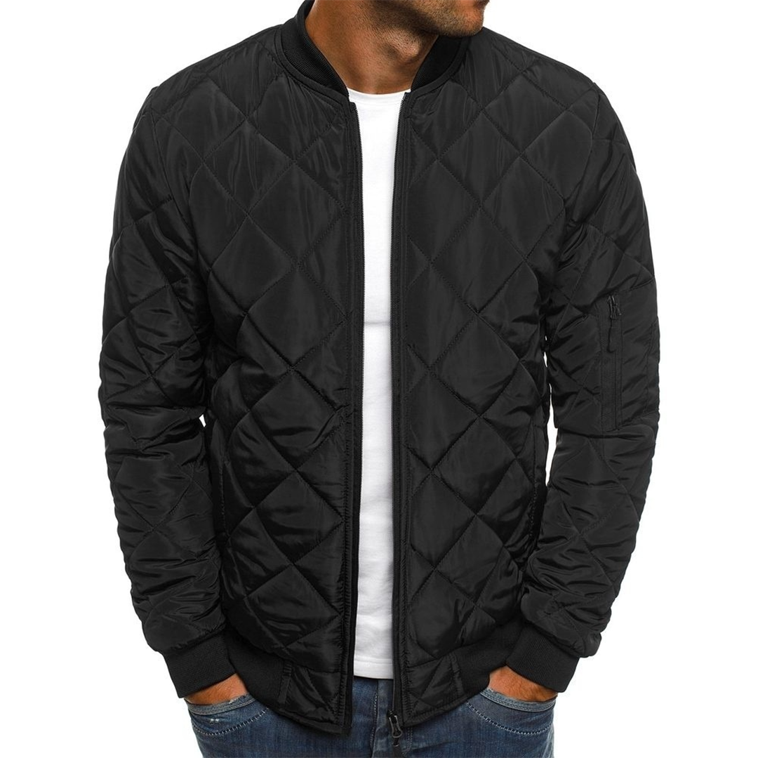 Veste Bomber Zippée Élégante pour Homme – Vêtement Léger et Confortable - Noir