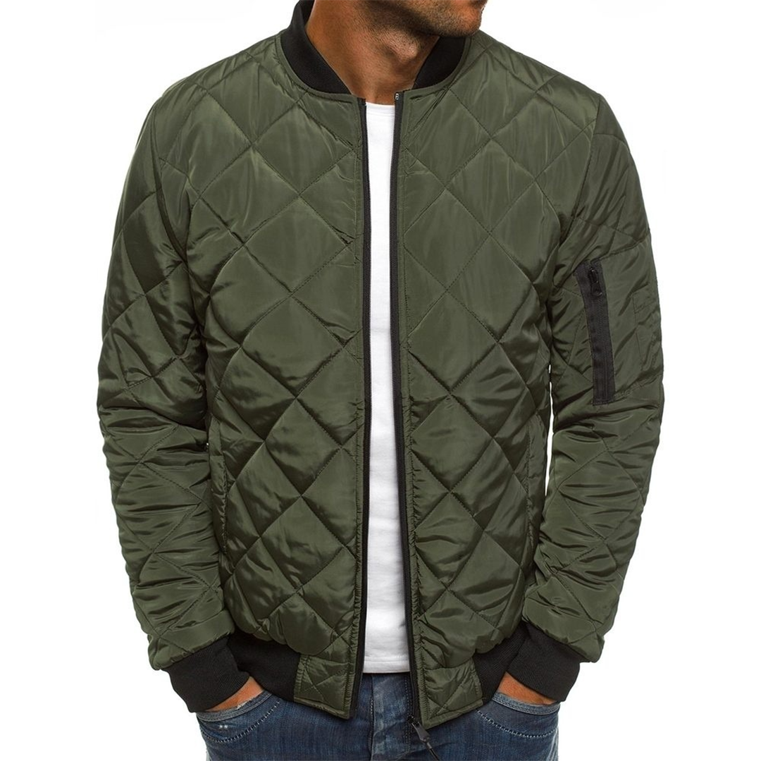 Veste Bomber Zippée Élégante pour Homme – Vêtement Léger et Confortable - Vert