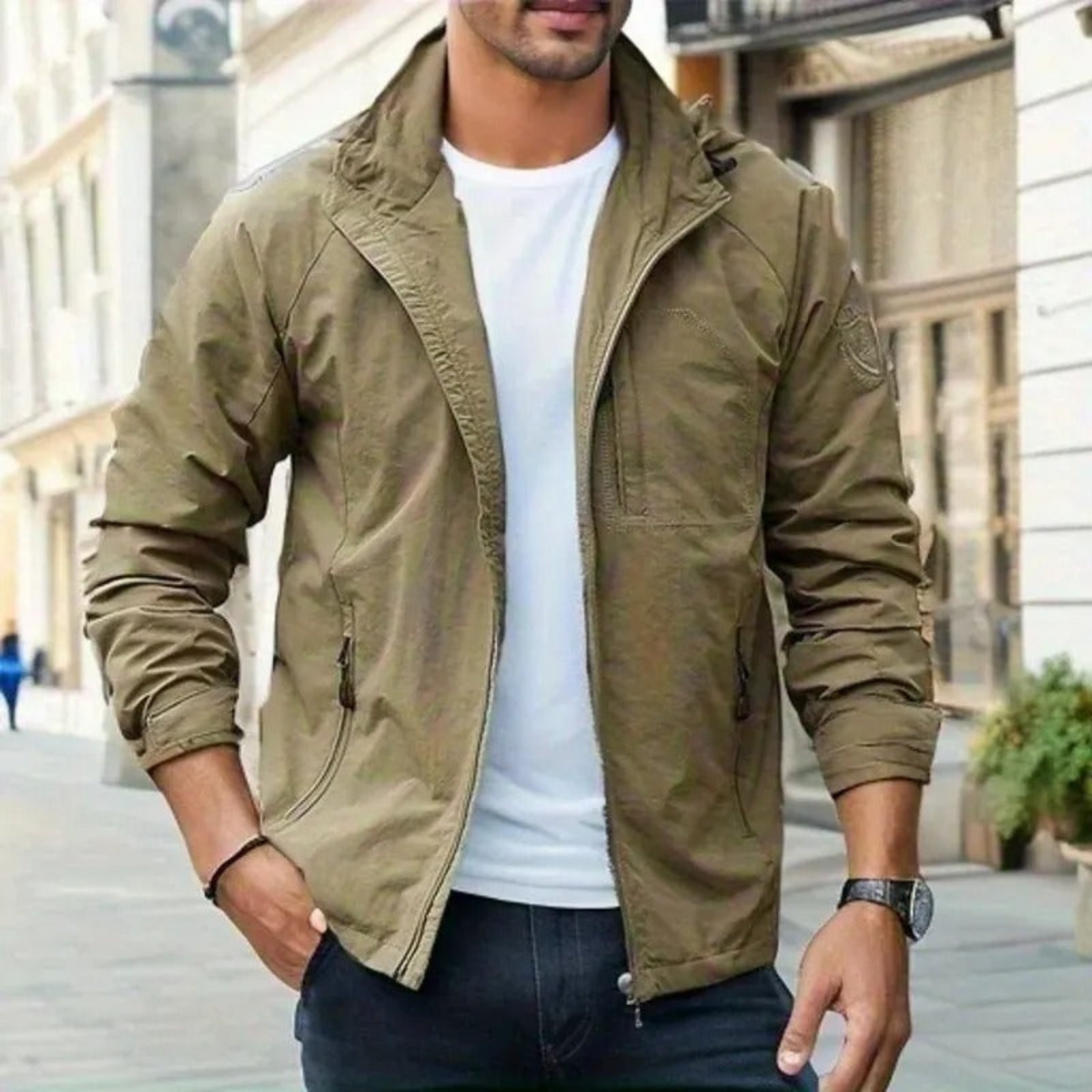 Veste Cargo Homme | Légère pour l’Été - Brun