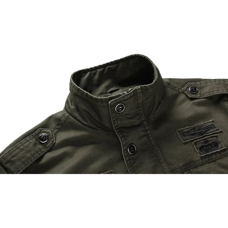 Veste Cargo Homme Stylée – Col Montant et Poches Style Militaire - image 4