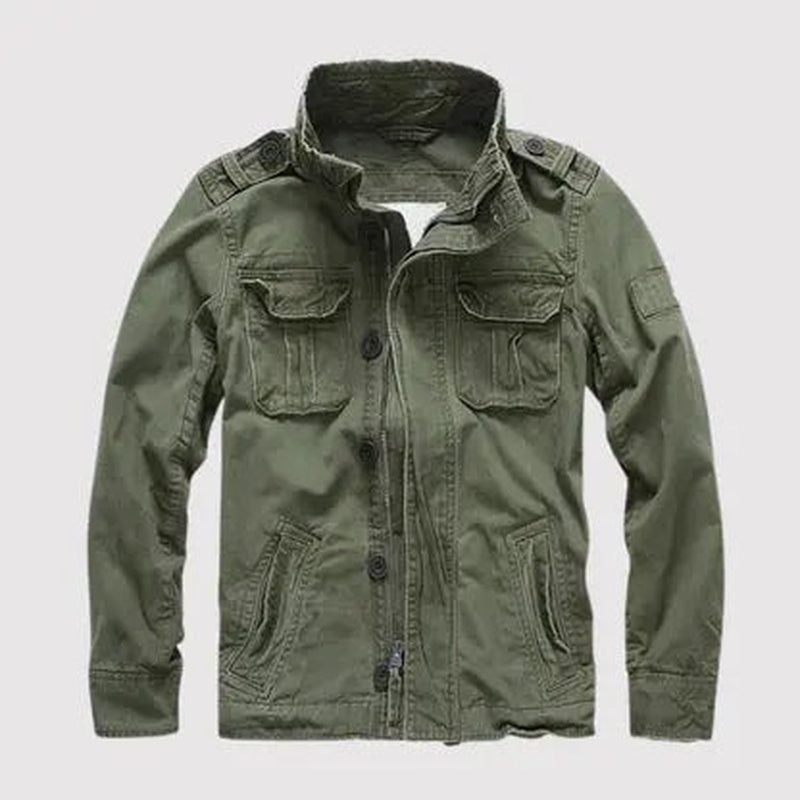 Veste classique à manches longues pour hommes avec poches - Vert