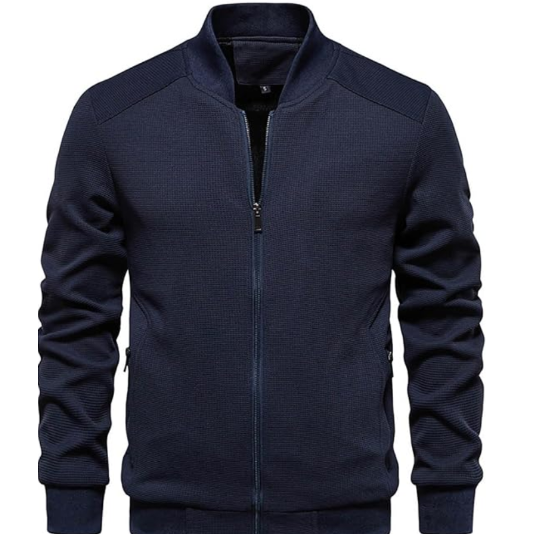 Veste Côtelée Isolée Élégante pour Homme - Vêtements d'extérieur Confortable - Bleu foncé