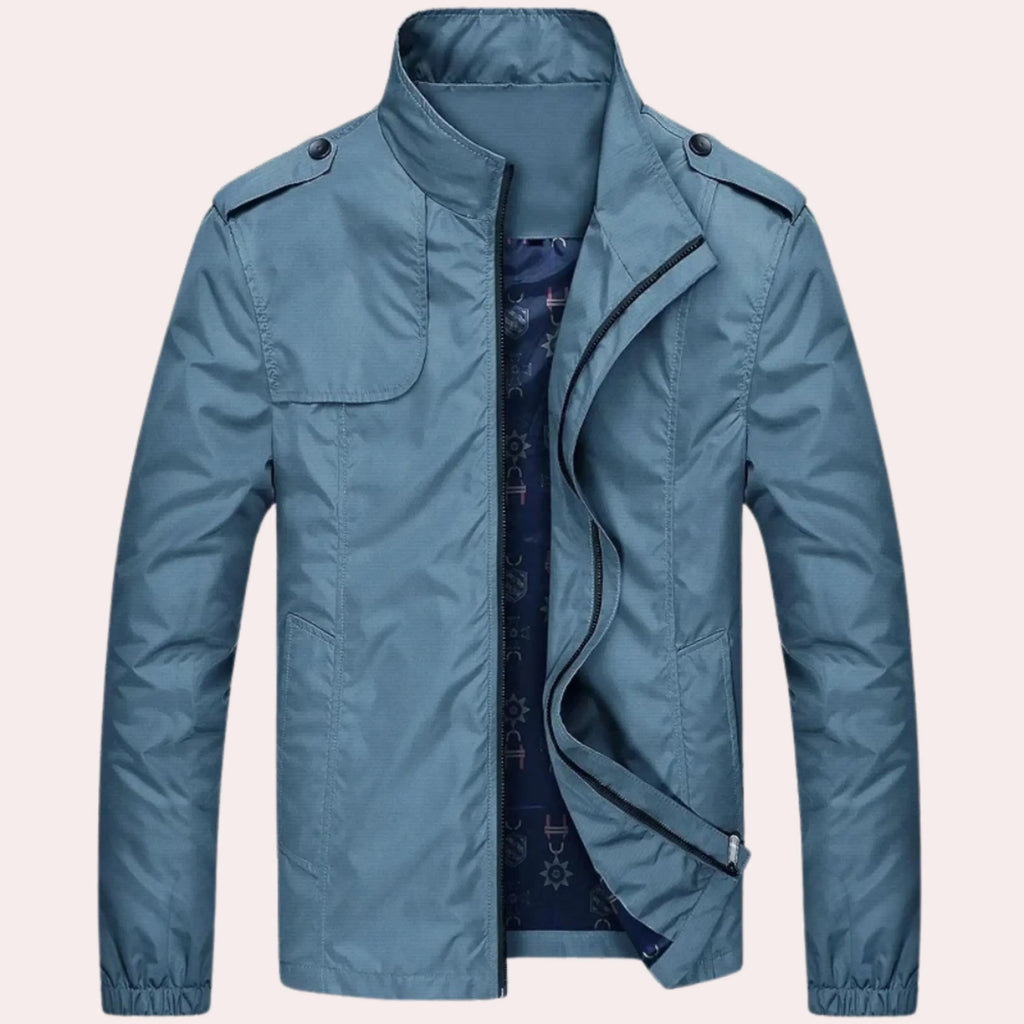 Veste Coupe-Vent Zippée pour Homme – Veste Légère et Décontractée - Bleu Clair