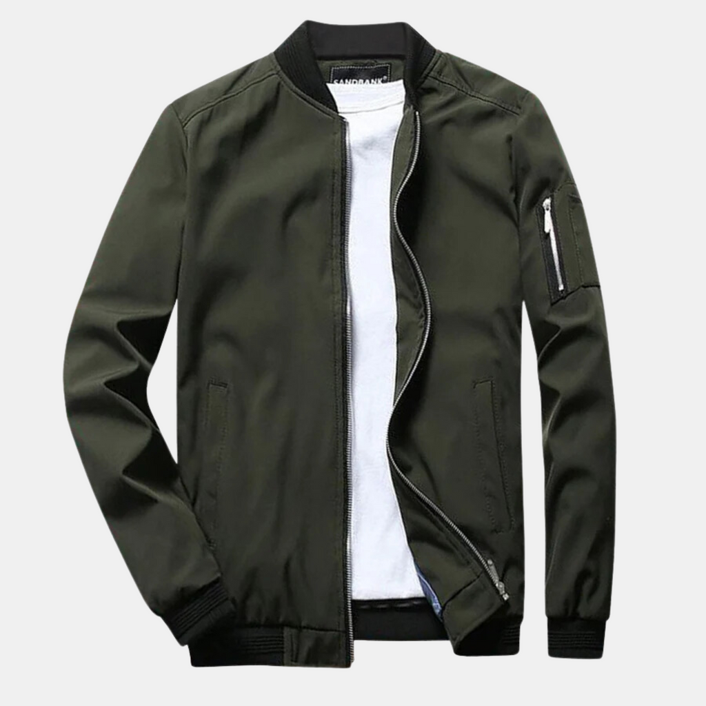 Veste d'été légère, classique et moderne pour hommes - Vert militaire