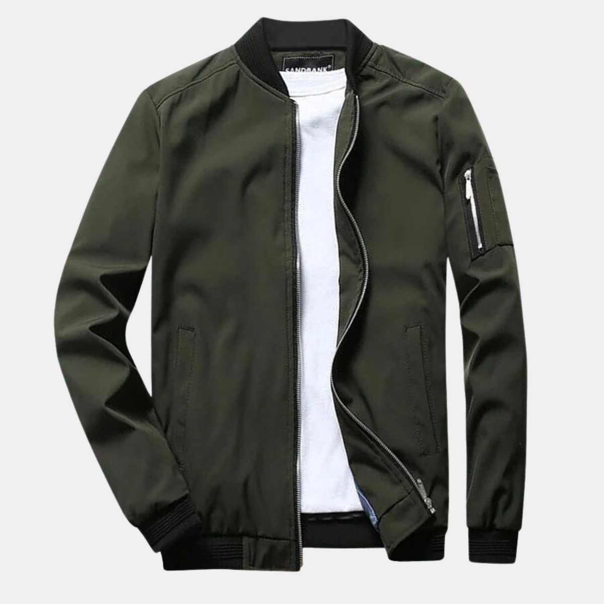 Veste d'été légère, classique et moderne pour hommes - Vert militaire