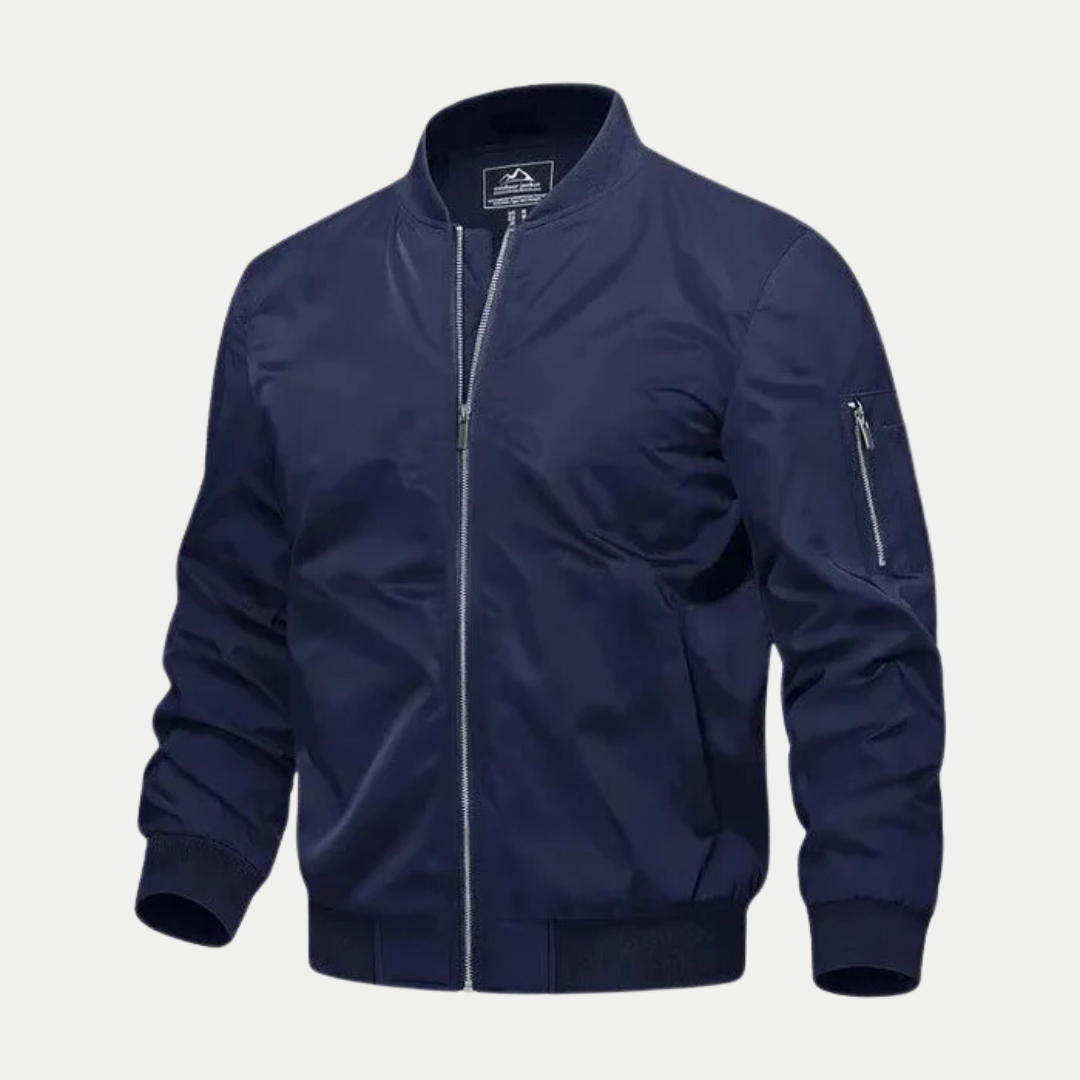 Veste d'hiver coupe-vent moderne pour hommes - Bleu marine