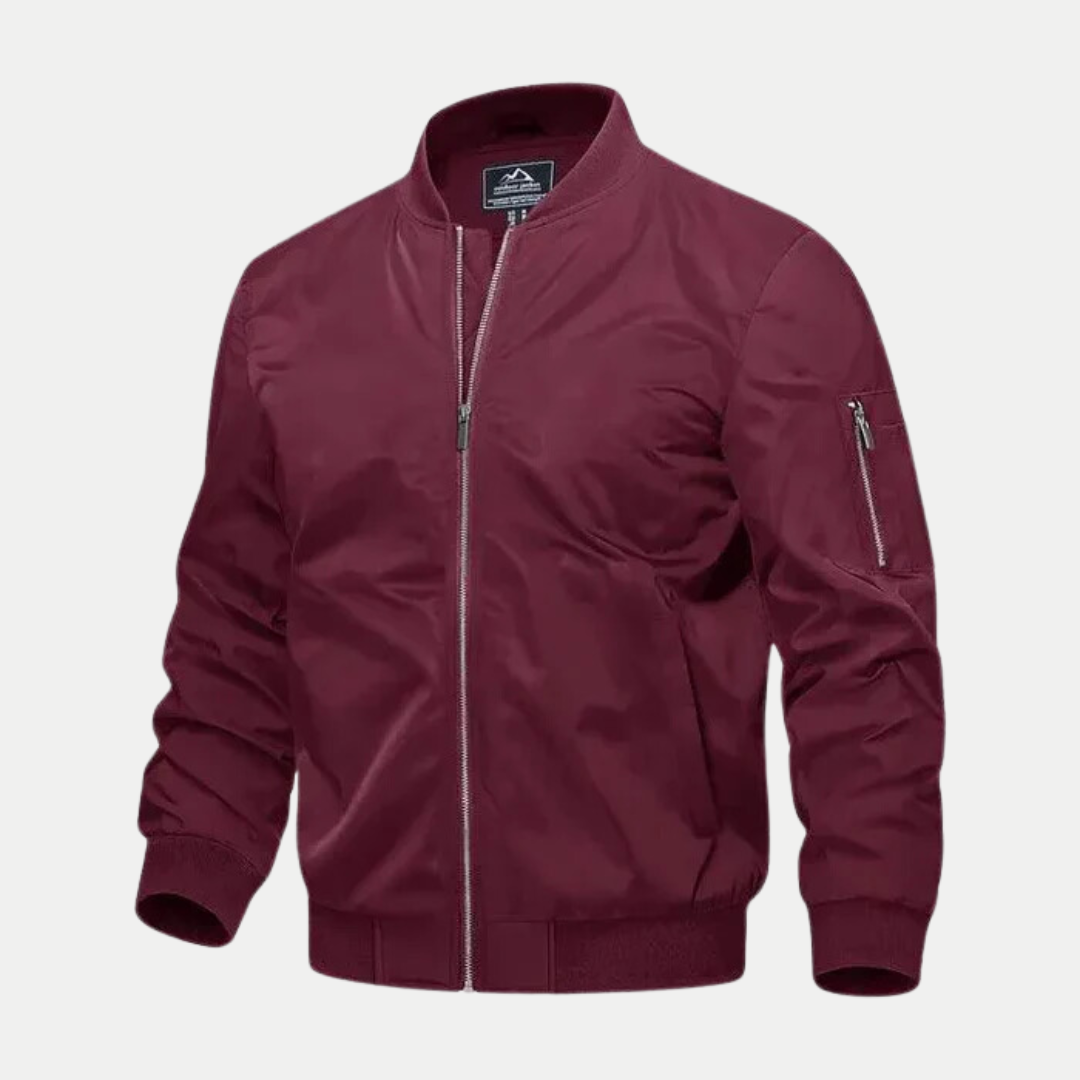 Veste d'hiver coupe-vent moderne pour hommes - Bourgogne