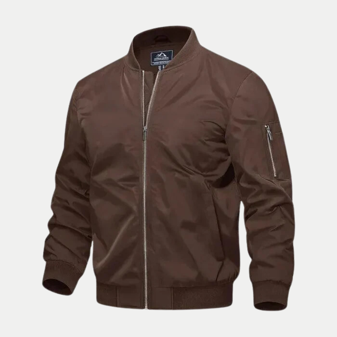 Veste d'hiver coupe-vent moderne pour hommes - Café