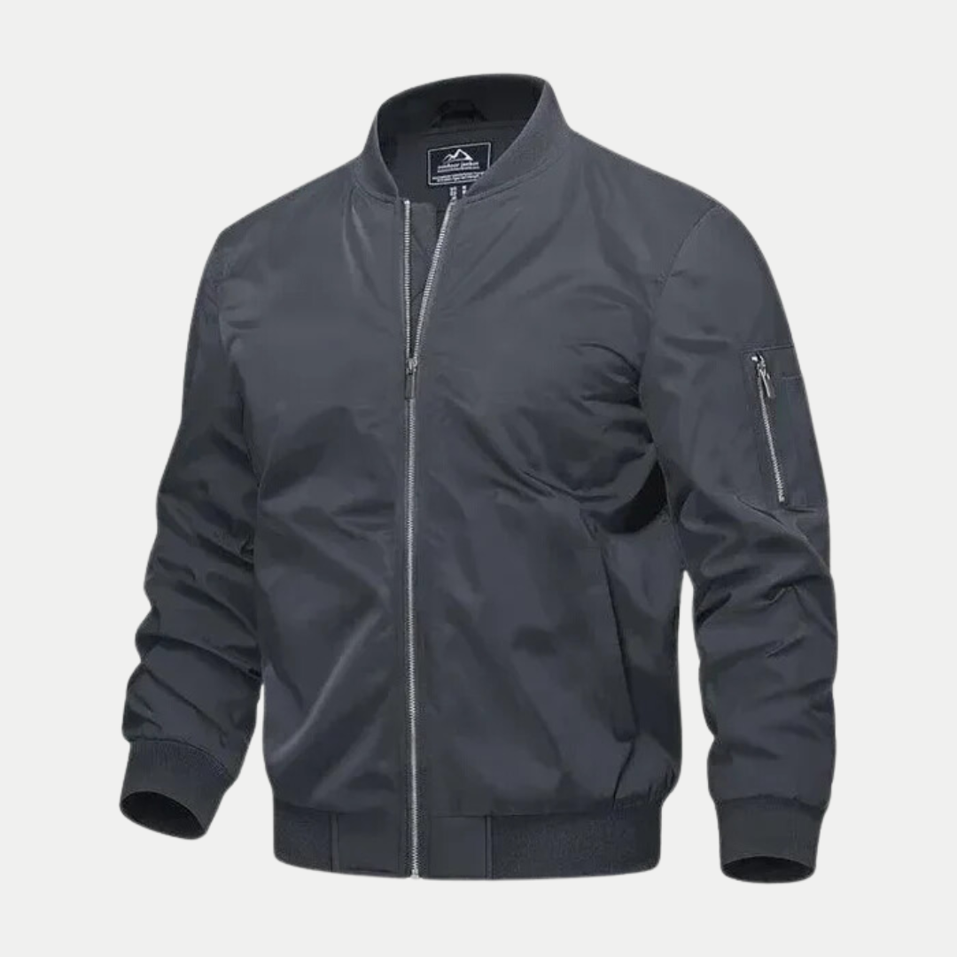 Veste d'hiver coupe-vent moderne pour hommes - Gris foncé