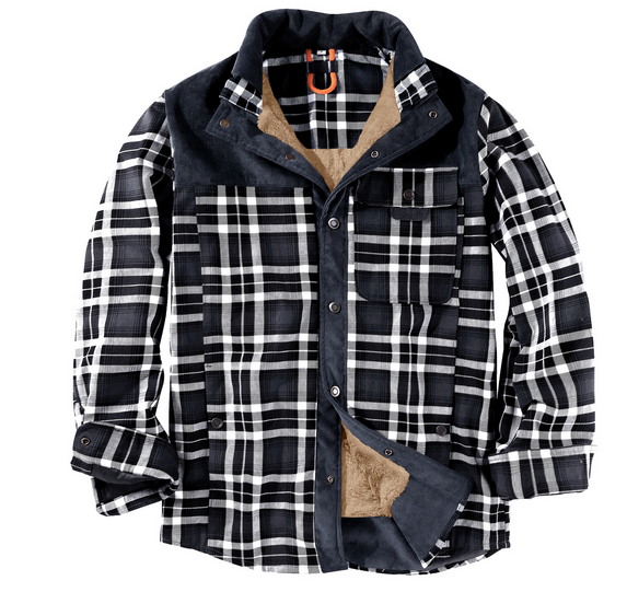 Veste de bûcheron pour homme – Chaude, résistante aux intempéries, style extérieur - Bleu
