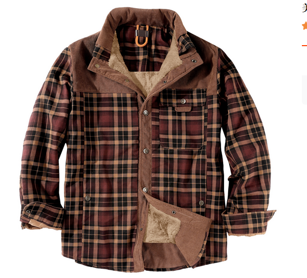 Veste de bûcheron pour homme – Chaude, résistante aux intempéries, style extérieur - Brun