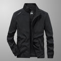 Veste Décontractée Large en Mélange de Coton pour Homme – Col Montant - Noir