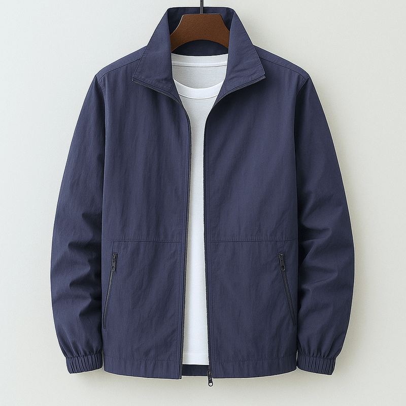 Veste d’Été Légère et Élégante pour Homme – Extérieur Respirant à Fermeture Éclair - Bleu
