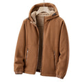 Veste d’Hiver en Polaire Premium pour Homme – Capuche et Poches à Fermeture Éclair - Brun