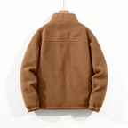 Veste doublée en polaire pour hommes – Veste épaisse à col montant avec fermeture éclair - image 3