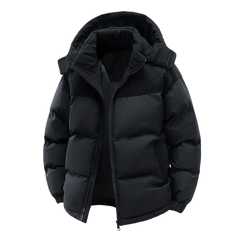 Veste Doudoune Hivernale Premium pour Homme – Manteau Chaud avec Capuche Amovible - Noir